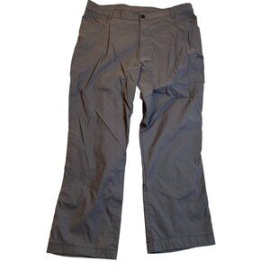 Wrangler Mens Pants 38x32 Gray Nylon & Spandex Pants With Button Closure & Side